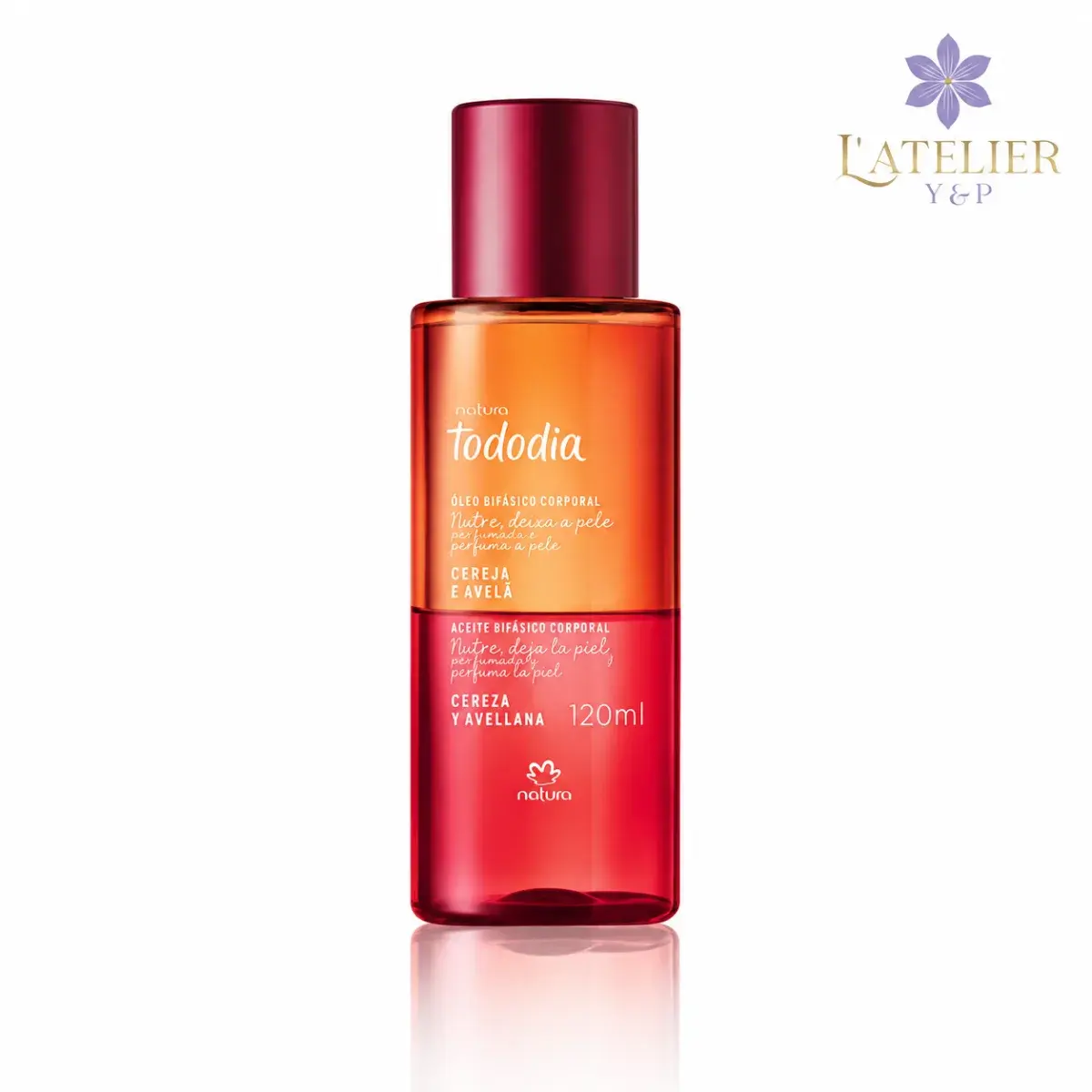 Natura Tododia Óleo Bifásico Corporal – Cereja e Avelã 120 ml