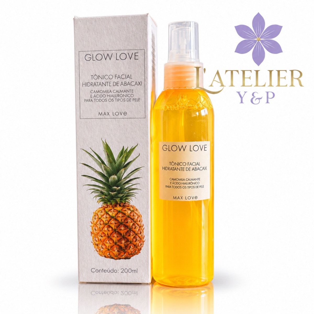 Tônico Facial Hidratante de Abacaxi Glow Love – 200ml