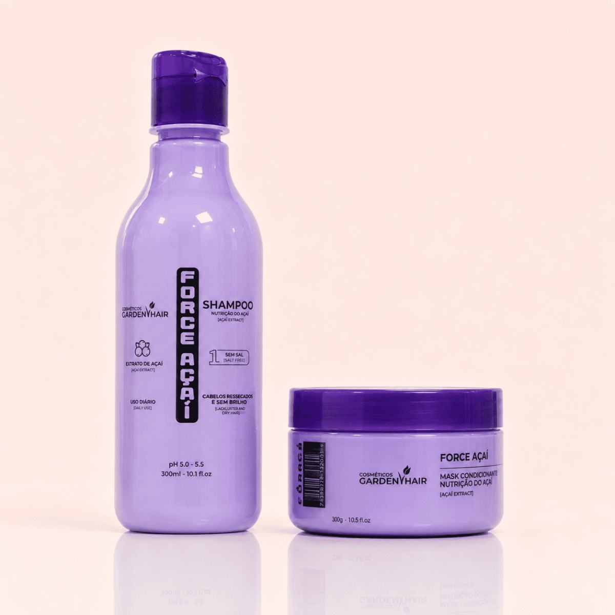 KIT SHAMPOO + MASCARA 2 EM 1 FORCE AÇAÍ